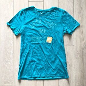 The Nike Tee Live Fast and Kick Ass Tee in Teal Size S